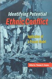 Cover of: Identifying Potential Ethnic Conflict: Application of a Process Model
