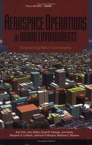 Cover of: Aerospace Operations in Urban Environments: Exploring New Concepts