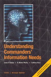 Cover of: Understanding commanders' information needs