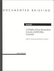 Cover of: A profile of San Bernardino County CalWORKs caseload