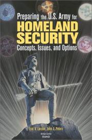 Cover of: Preparing the U.S. Army for Homeland Security