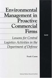 Cover of: Environmental Management in Proactive Commercial Firms: Lessons for Central Logistics Activities in the Department of Defense