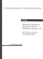 Cover of: Research on Mitigating the Insider Threat to Information Systems (Conference proceedings / Rand Corporation)