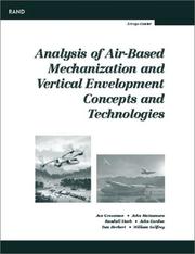 Cover of: Analysis of Air-Based Mechanization and Vertical Envelopment Concepts and Technologies