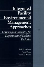 Cover of: Integrated Facility Environmental Management Approaches by Beth E. Lachman