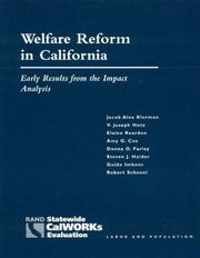 Welfare reform in California by Klerman, Jacob Alex.