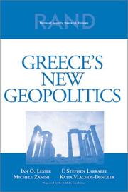 Cover of: Greece's new geopolitics by Ian O. Lesser ... [et al.].
