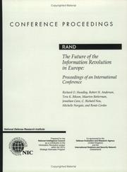 Cover of: The future of the information revolution in Europe: proceedings of an international conference
