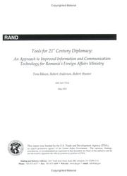 Cover of: Tools for 21st Century Diplomacy: An Approach to Improved Information and Communication Technology for Romania's Foreign Affairs Ministry