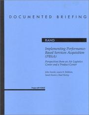 Cover of: Implementing performance-based services acquisition (PBSA) by John Ausink ... [et al.].