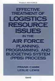 Cover of: Effective Treatment of Logistics Resource Issues in the Air Force Planning, Programming, and Bugeting System (PPBS) Process