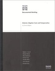 Cover of: Asbestos litigation costs and compensation: an interim report