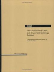 Cover of: Phase Transition in Korea-U.S. SCience and Technology Relations