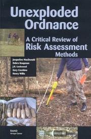 Cover of: Unexploded Ordnances: A Critical Review of Risk Assessment Methods