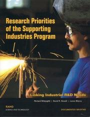 Cover of: Research priorities of the supporting industries program: linking industrial R&D needs