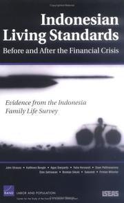 Cover of: Indonesdian Living Standards Before and After the Financial Crisis: Evidence from the Indonesia Family Life Survey