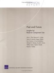 Cover of: Past and Future: Insights for Reserve Component Use