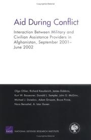Cover of: Aid during conflict by Olga Oliker ... [et al.].