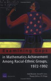 Cover of: Examining Gaps in Mathematics Achievement Among Racial Ethic Groups