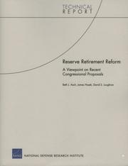 Cover of: Reserve retirement reform | Beth J. Asch