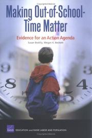 Cover of: Making Out of School Time Matter: Evidence for an Action Agenda