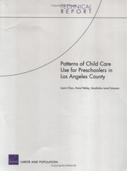 Cover of: Patterns of Child Care Use for Preschoolers in Los Angeles County by Laura Chyu