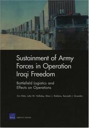 Cover of: Sustainment of Army Forces in Operation Iraqi Freedom | Eric Peltz