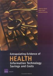 Cover of: Extrapolating Evidence of Health Information Technology Savings and Costs by Federico Girosi