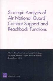 Cover of: Strategic Analysis of Air National Guard Combat Support and Reachback Functions