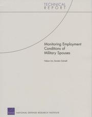 Cover of: Monitoring Employment Conditions of Military Spouses (Technical Report)