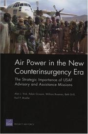 Cover of: Air Power in the New counterinsurgency Era by Alan J. Vick