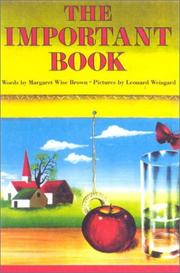 Cover of: The Important Book by Jean Little