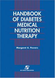 Cover of: Handbook of diabetes medical nutrition therapy
