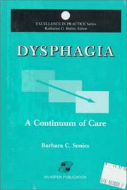 Cover of: Dysphagia by Barbara C. Sonies, Barbara C. Sonies