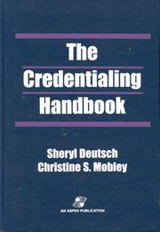 Cover of: The credentialing handbook