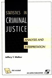 Cover of: Statistics in Criminal Justice: Analysis and Interpretation