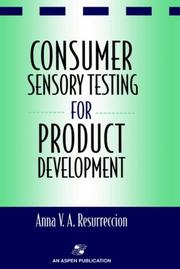 Consumer sensory testing for product development by Anna V. A. Resurreccion