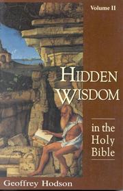 Cover of: Hidden wisdom in the Holy Bible by Geoffrey Hodson