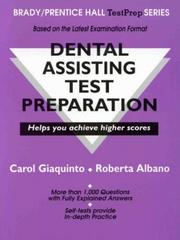 Dental assisting test preparation by Carol Giaquinto