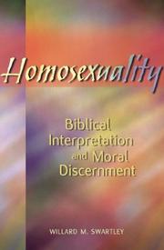 Cover of: Homosexuality by Willard M. Swartley