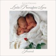 Cover of: Little Thoughts With Love Journal by Anne Geddes