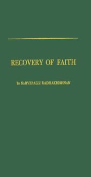 Cover of: Recov Faith: by Sarvepalli Radhakrishnan, Sarvepalli Radhakrishnan