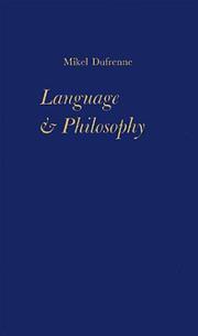 Language & philosophy by Mikel Dufrenne
