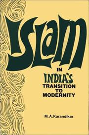 Cover of: Islam in India's transition to modernity