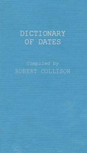 Cover of: Dictionary of dates