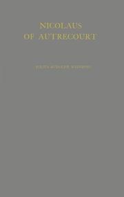 Cover of Nicolaus of Autrecourt