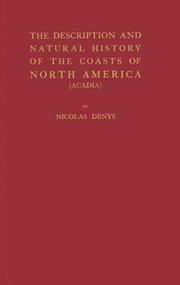 Cover of: The Description and Natural History of the Coasts of North America (Acadia). (Champlain Society Publication)