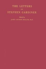 Cover of: letters of Stephen Gardiner.