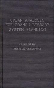 Cover of: Urban analysis for branch library system planning
