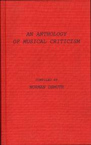 Cover of: An anthology of musical criticism.